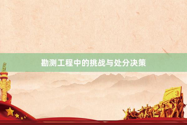 勘测工程中的挑战与处分决策